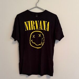 Tultex Black Tee with Yellow Graphic (Nirvana)
